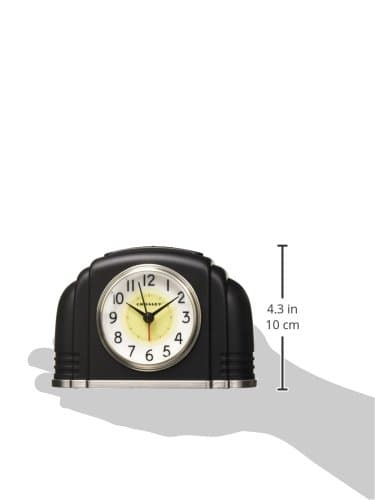 Crosley 33388 Bakelite Arch Silent Sweep Alarm Clock w/Smartlite Technology