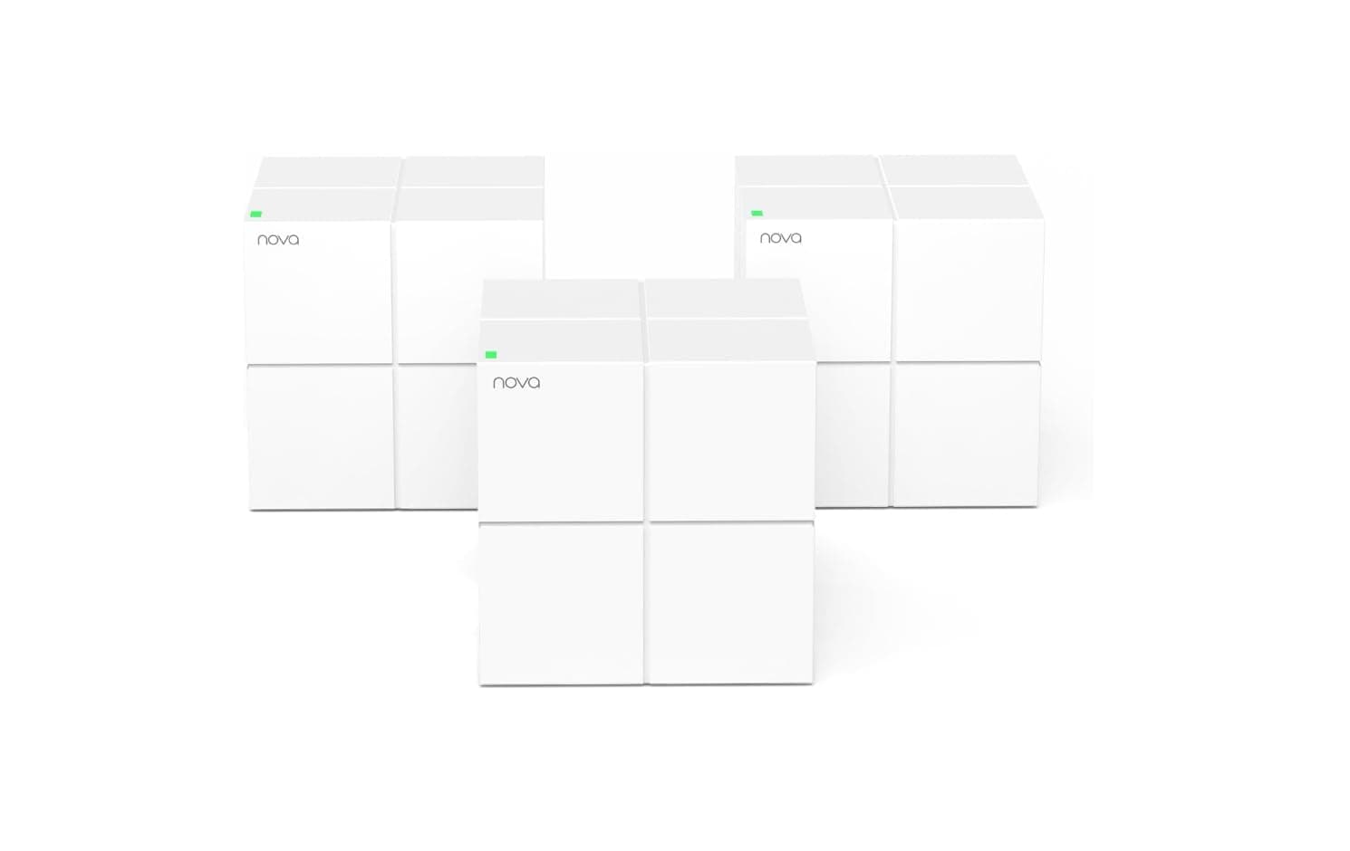 Nova Mesh WiFi System MW6 - Covers up to 4-6 Bedroom Houses- AC1200 Whole Home WiFi Mesh System - Gigabit Dual-Band Mesh Network - Replaces Wireless Router and WiFi Extender - 3-Pack