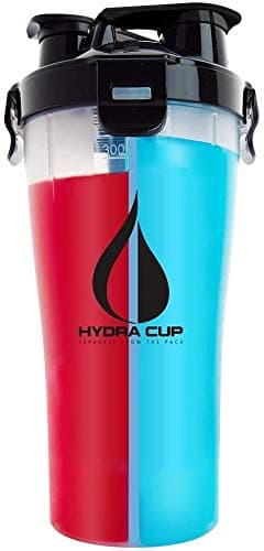Hydra Cup - 30oz Dual Threat Shaker Bottle, Shaker Cup + Water Bottle, 2 in 1, Leak Proof, Awesome Colors, Save Time & Be Prepared, OG Clear/Black