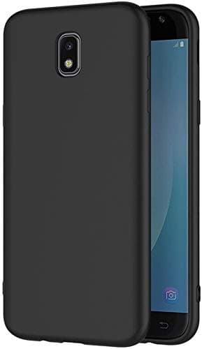 Silicon Candy With Anti Dust Plugs Shockproof Slim Back Cover Case For Samsung Galaxy J7 Pro, Black