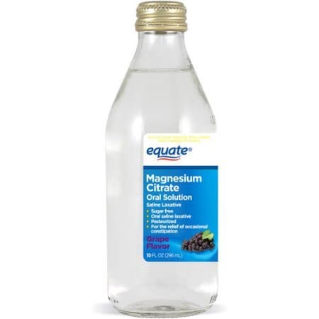 Equate - Magnesium Citrate Oral Solution, Saline Laxative, Grape Flavor, 10 Fl Oz