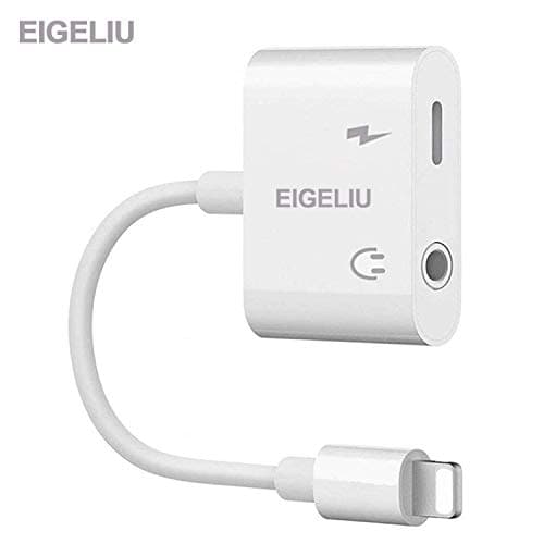 EIGELIU Headphone Jack Adapter Cable Car Charger Dongle AUX Audio Jack Earphone Extender Jack Stereo Cable