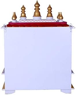 Kamdhenu Art and Craft Wood Home Temple (45 x 30 x 60 cm, White)