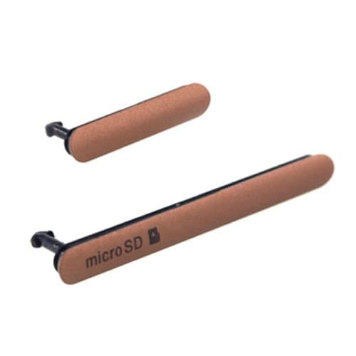 USB Cap Cover Flap for Sony Xperia Z3 D6603 Sim Cover Micro SD USB Card Brown