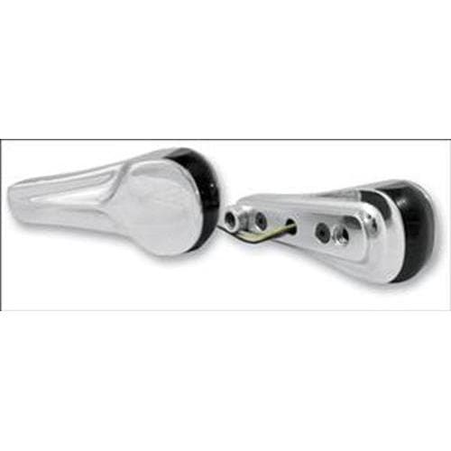 RGFS2-1 Chrome Finned Front LED Light Clear Lens for Harley-Davidson (2020-0477)