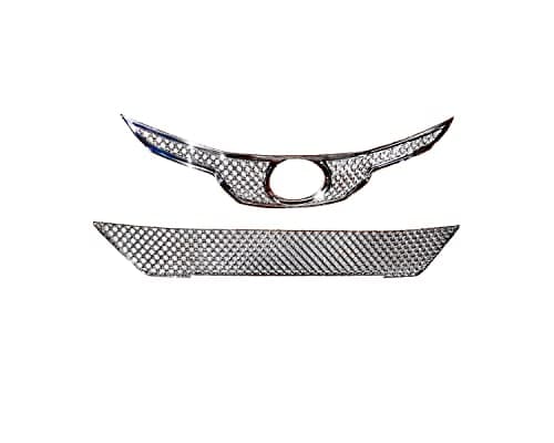 CAR SAAZ Bentley Style 4Pcs Front Chrome Grill Compatible with Etios Type 3 (2018-2019)