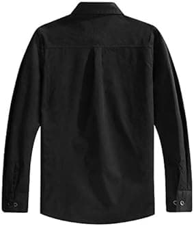 Spring&Gege Boys' Cotton Dress Shirt Long Sleeve Casual School Uniform Woven Button Down Shirt