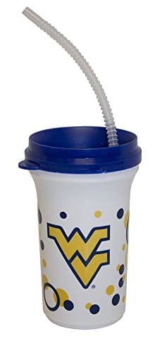 Whirley NCAA Licensed Sippy Cup with a Straw (West Virginia Mountaineers)