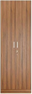 VIKI Wardrobe | Wooden Almirah for Clothes,Door for Bedroom, 2 Door Wardrobe with Doors (Brussel Walnut - 40D x 60W x 180H) | 1 Year Warranty | DIY