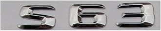 Generic ABS 3D Chrome S 63 Letters Emblem Badge Replaces with S Class Side Supercharge Turbo Logo Car Styling Refitting Sticker S63, 000111