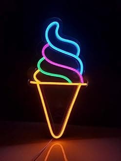 TIVA Ice Cream neon Sign with Adapter (Ice Cream)