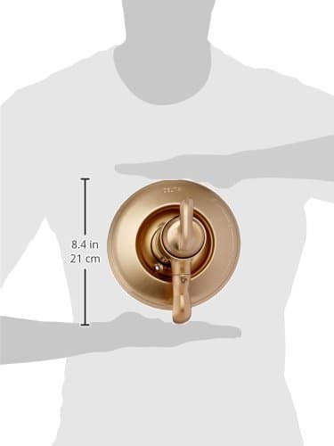 Delta Faucet Linden 17 Series Dual-Function Shower Valve Trim Kit Gold, Shower Handle, Delta Shower Trim Kit, Champagne Bronze T17094-CZ (Valve Not Included)