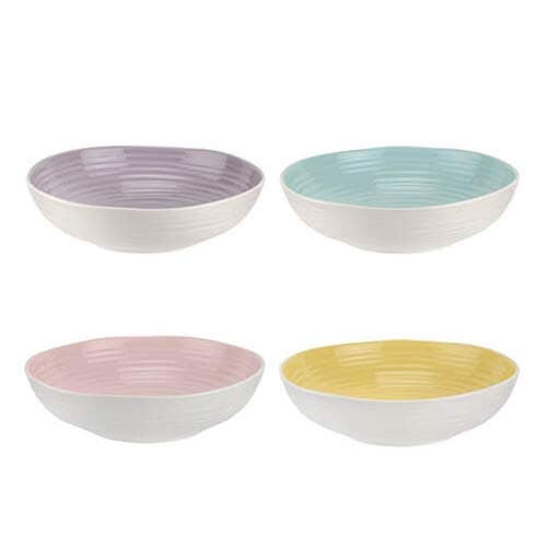 Sophie Conran Colour Pop Coupe Pasta Bowls, 23.5cm, Assorted Colours, Set of 4