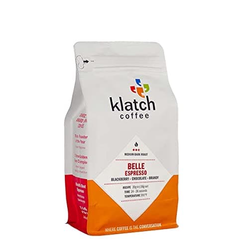 Klatch Coffee Belle Espresso Medium-Dark Roast, 310 Grams, Whole Bean