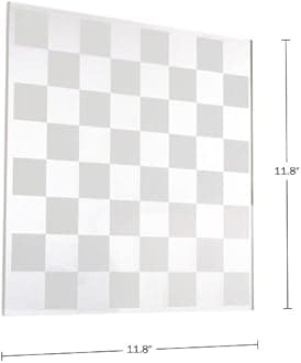 Modern Chess Set - Acrylic Chess Board with 32 Colorful Game Pieces - Unique Tabletop Decor Item with Functional Gameplay