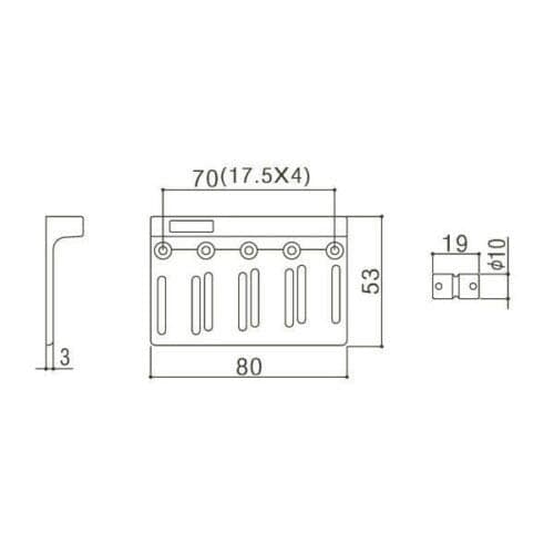 Bass Bridge for 4-String Fender Jazz or Precision Bass- Chrome