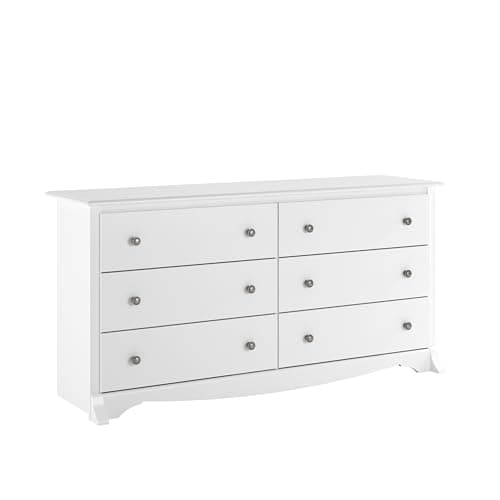 Prepac WDC-6330 White 6 Drawer Dresser