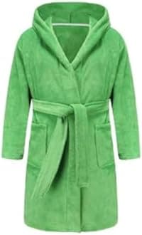 Boys Girls Bathrobe Soft Towel Hooded Robe Terry Cloth Cotton Bathrobe