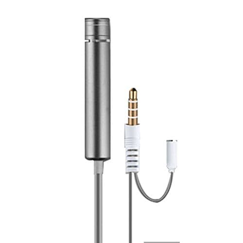 Mini Convenient Mobile Phone K Song Microphone Microphone Cable Upgrade Section (gray)