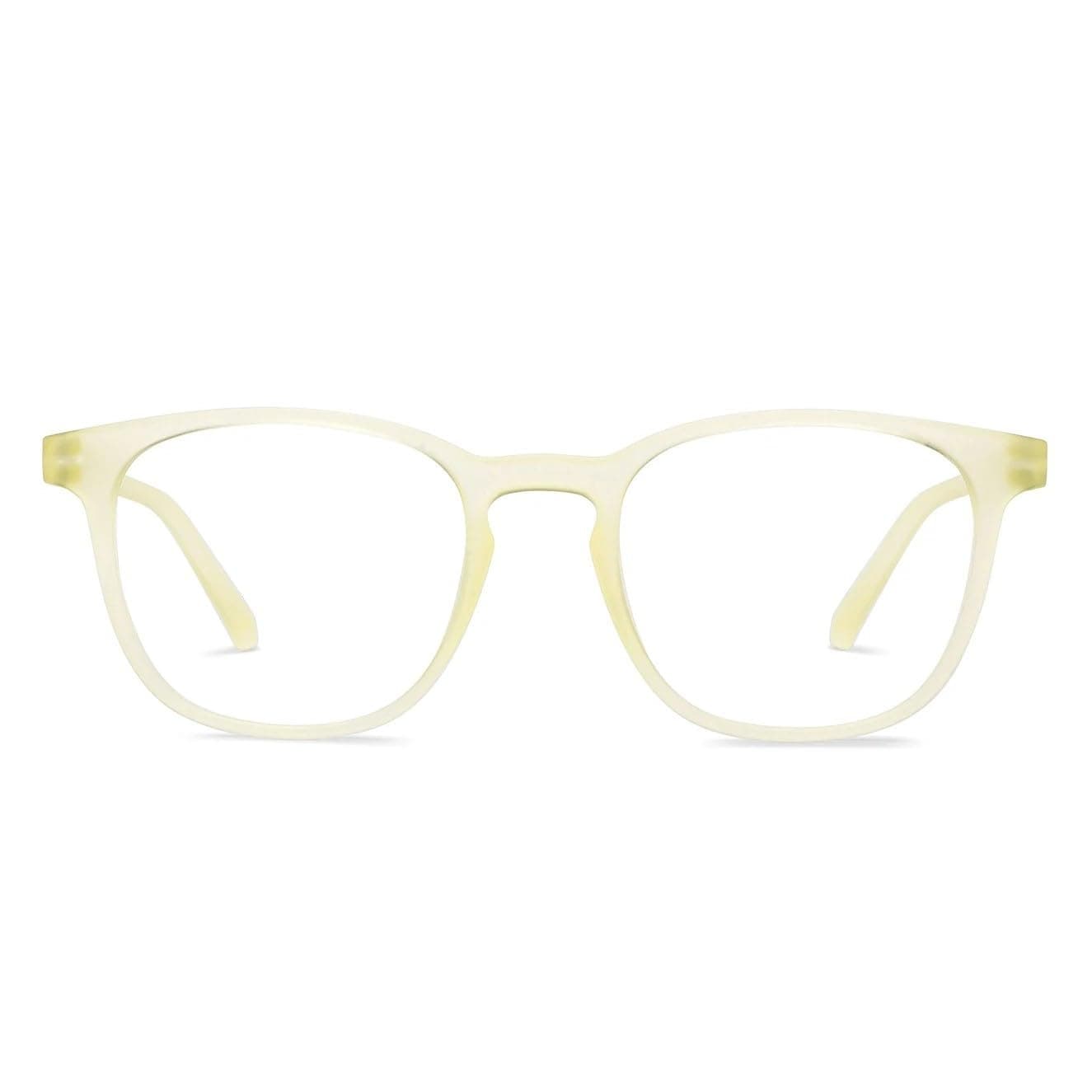 HUSTLR Zero Power Bluecut & Antiglare Computer Eyeglasses | Full Rim Square | As Seen On Shark Tank | Peyush Bansal Glasses | For Men & Women | Medium | LB E14058-W