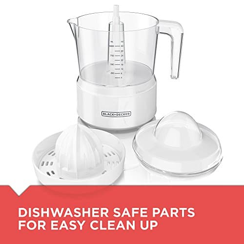 BLACK+DECKER CJ650W Citrus Juicer with 32oz Plastic Jar, White
