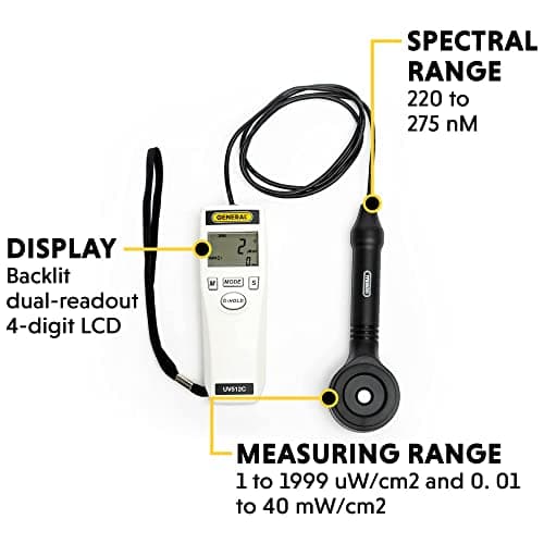 General Tools Digital UVC Meter, 220-275 nm (UV512C)
