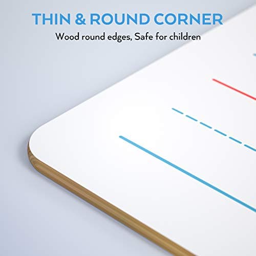 Nicpro Dry Erase Lap Board 9 x 12 inches 2 Pack Ruled Kid Double Sided Blank & Lined Small Lapboard with 8 Pens, 2 Eraser, Learning Mini Whiteboard Portable for Student and Classroom Use