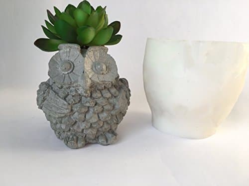 Silicone Mold Owl Diy Planter Candle Holder Pot Tea Light Candlestick Succulent Home Decor Desk
