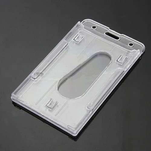 3pcs Clear Vertical Hard Plastic Multi Card Id Badge Holder