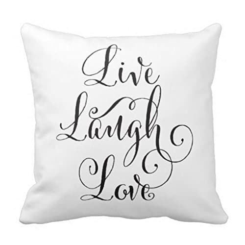Aidoue Reversible Live, Laugh, Love Pillowcase Decorate for a Sofa Pillow Cover Cushion 18"