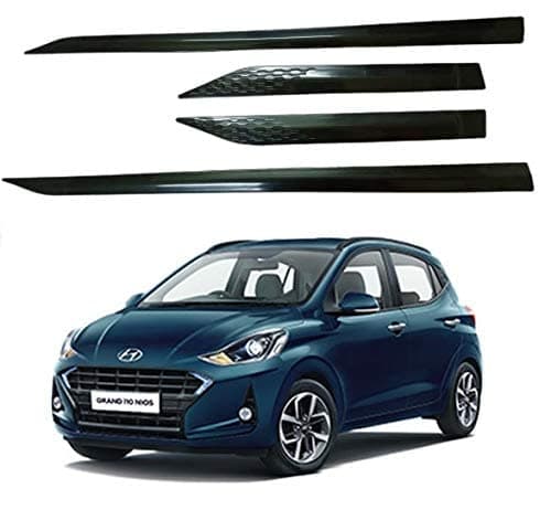 AUTOXYGEN Side Door Car Beading/Guard/Protector/Safety Accessories for Grand I 10 Nios (Set of 4 Pcs.)