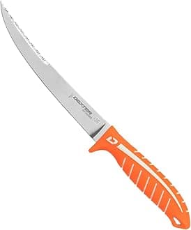 Dexter Outdoors DX8S DEXTREME Dual Edge Stiff Fillet Knife, 8"