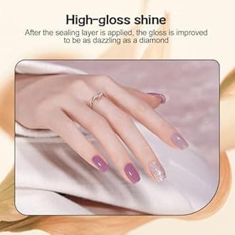 ADHERE Gel Top Coat- 15ML/0.5fl oz Top Coat Gel Nail Polish， Glossy Shine Finish and Long Lasting, Soak Off Nail Lamp Gel,for Home DIY and Nail Salon