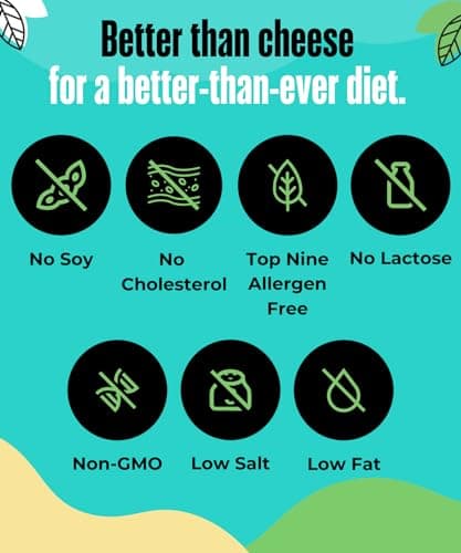 Never Better Foods Plant-Based Shredded Cheddar & Mozzarella Cheese Blend, 6 Pack (6 x 7 oz Bags), Dairy-Free, Vegan, and Allergen-Free, Ideal for Cooking, Melting, and Meal Prep