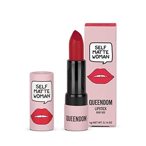 Queendom Self Matte Woman Lipstick, Ruby Red Shade | Matte Finish & Long Lasting Lipstick | Cruelty Free, Paraben Free