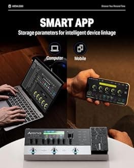 Donner Arena 2000 Multi-Effects Pedal Guitar Pedals with 278 Effects, 100 IR, Looper, Drum Box, Amp Modelling, XLR Stand, MIDI IN