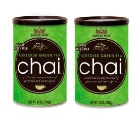 David Rio Tortoise Green Tea Chai, 14oz. - 2 canisters