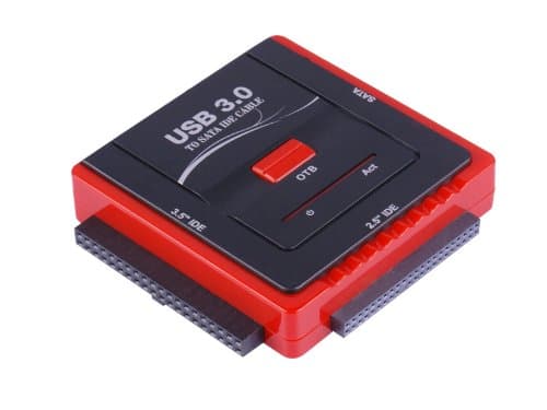 Ronsen 888U3 USB3.0 to 2.5'' / 3.5'' IDE SATA SSD / HDD Hard Drive Adapter Cable - IDE SATA to USB 3.0 External Converter and Cable with One Touch Backup