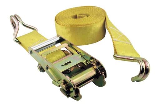 Erickson52300 Yellow 2" x 15' Medium Duty Ratcheting Tie-Down Strap