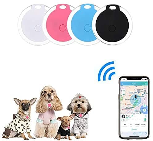 4 Pack Smart Key Finder Locator, GPS Tracking Device for Kids Pets Keychain Wallet Luggage Anti-Lost Tag Alarm Reminder Selfie Shutter APP Control Compatible iOS Android
