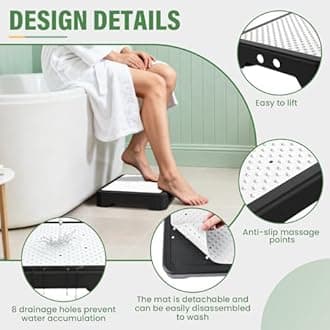 SOYO Mobility One Step Stool, Heavy Duty Indoor Outdoor Non-Slip Small Step Platform Assistive Device for Adult Elderly, Standing Support and Step Riser for Car, Bed, Door, Stair, Bathroom Black-White