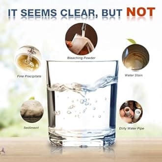 Membrane Solutions 5 Micron Sediment Water Filter Replacement Polypropylene Cartridge 20" x 2.5" for Whole House Filter System - 6 Pack