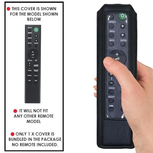 Zaoma Protective Case PU Leather Cover Holder Compatible for Remote No.RMT-AH200U Remote Control Compatible for Sony Home Theatre System and Sound Bar (Black)