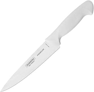 TRAMONTINA Premium 6-Inch Utility Knife – Stainless Steel Blade & White Polypropylene Handle, Dishwasher Safe – Ideal for Piercing, Cutting & Prepping Meats