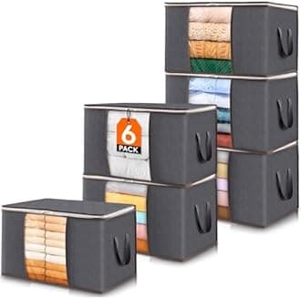 Lifewit Clothing Storage, Costume Case, Blanket, Clothes Storage, Futon Storage Case, Clothes Storage, Breathable Non-Woven Push-In Wardrobe Clothes Storage Box, Handle Storage Bag, Transparent Window