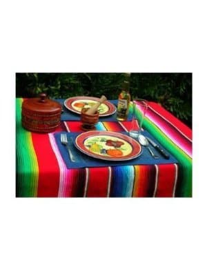 Mexican Serape Saltillo Blanket Heavy Authentic Throw 58" X 78" Table Cloth, Curtain
