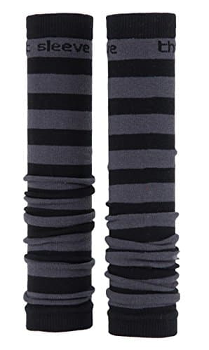Med Sleeve Grey and Black Stripes, 2 Count