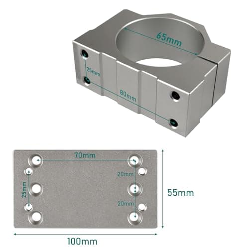 65mm Diameter Aluminum CNC Spindle Holder Mount for AnoleX CNC Router Machine 3020-Evo/ 3030-Evo Pro/4030-Evo Ultra