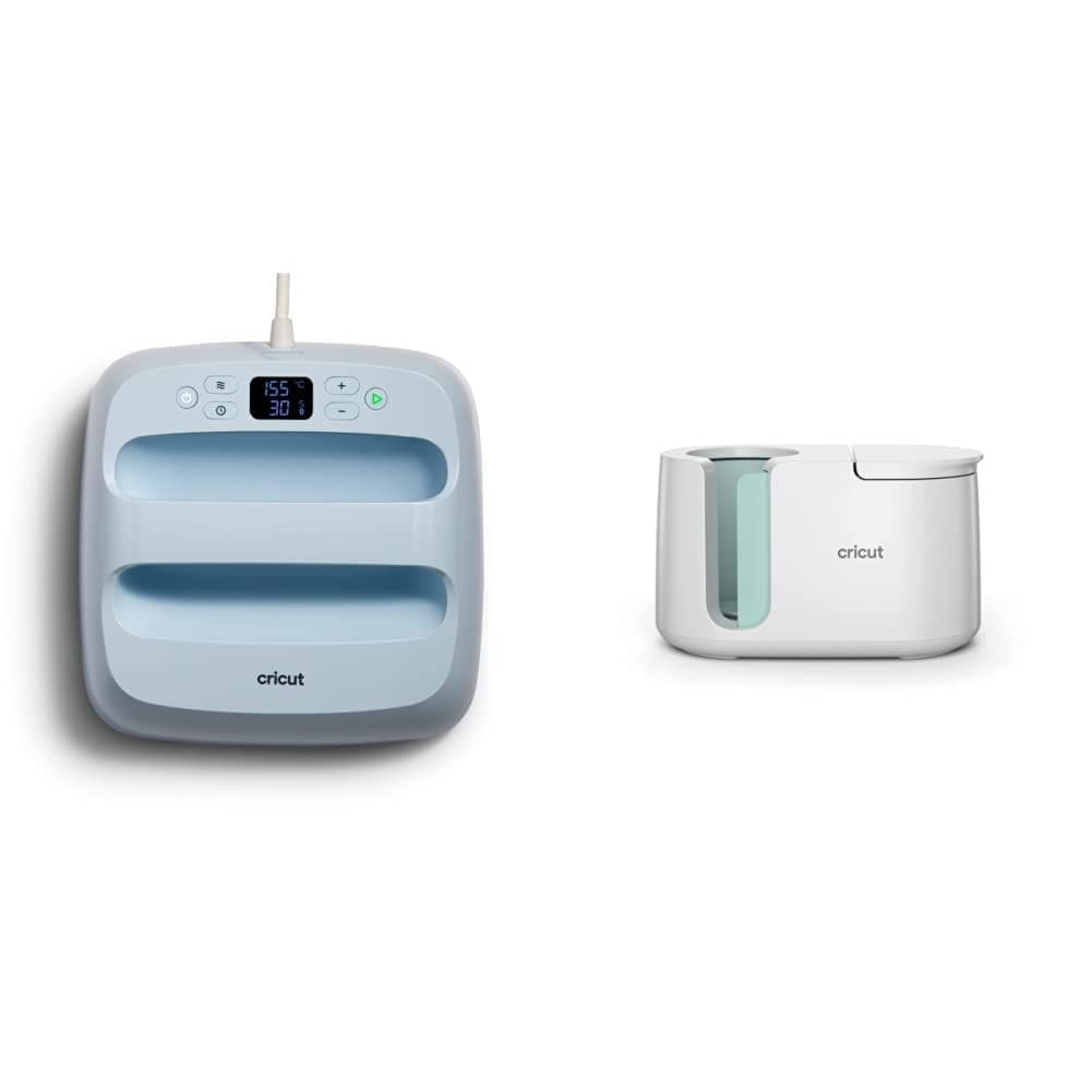 EasyPress 3 | 22.5cm x 22.5cm (9" x 9") Heat Plate | Heats up to 205°C (400°F) | Bluetooth-Enabled Heat Press for Iron On Vinyl (HTV), Infusible Ink and Sublimation, 2009145 & Mug Press