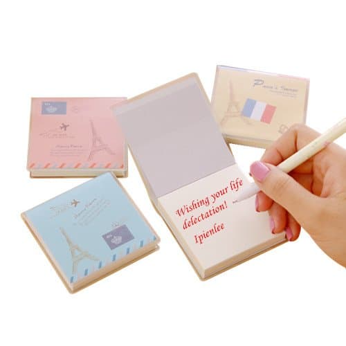 Ipienlee Small Memo Pad Non Stick Note Pads Mini Journals Diary Bland Notepad 2.8"x2.8" Size Pack of 8